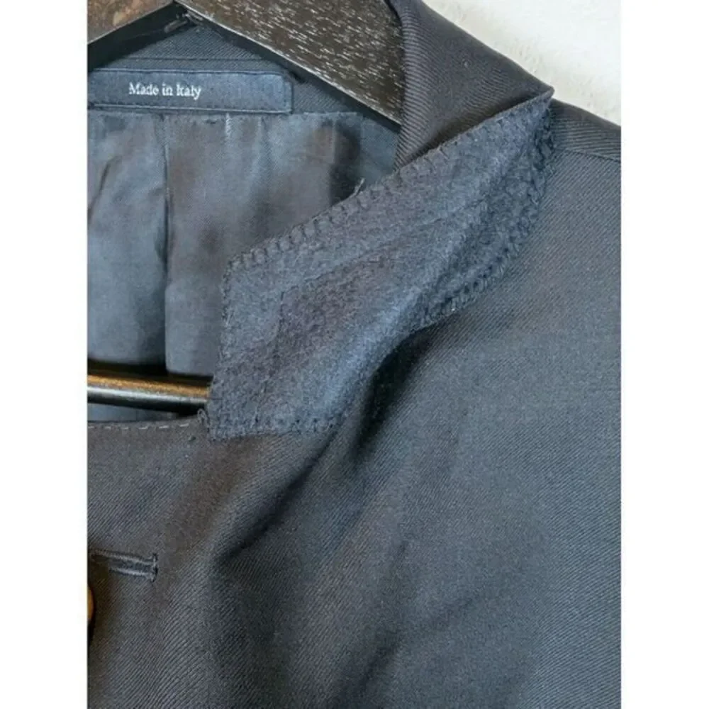 Ermenegildo Zegna Blazer Sport Jacket Men's Size 44 100% Wool Blue Made In Italy